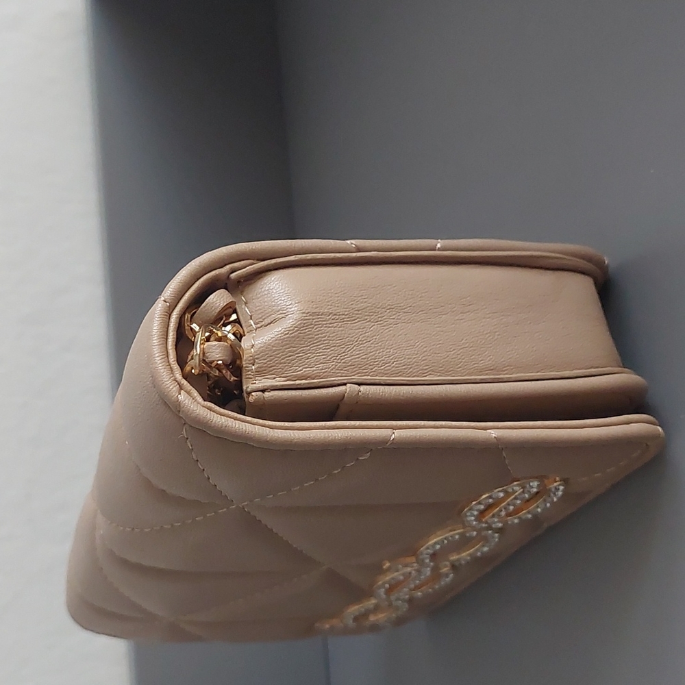 Bebe Zaza Flap Quilted Crossbody Beige - Picture 3 of 10